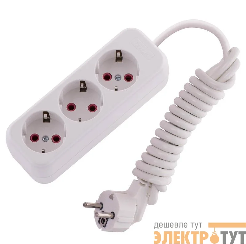Удлинитель 3х2м с заземл. 16А IP20 Lila LEZARD 720-0302-301