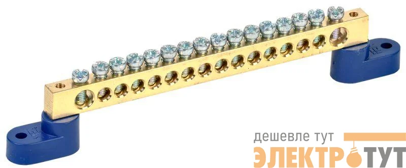 Шина нулевая ШНИ-8х12-16-У2-С на двух угловых изоляторах IEK YNN10-812-16C2-K07