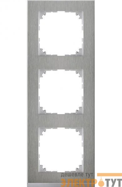 Рамка 3-м M-Pure Decor нерж. сталь/алюм. SchE MTN4030-3646
