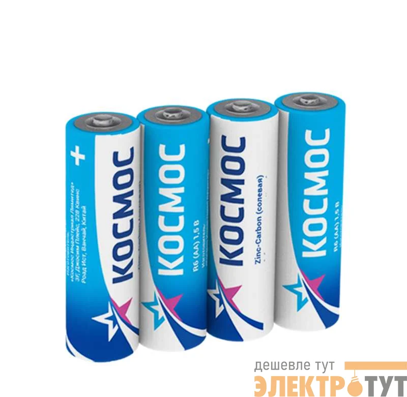 Элемент питания солевой S R6S (уп.4шт) Космос KOCR6