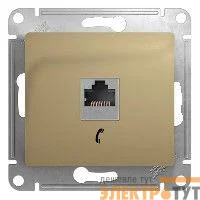 Механизм розетки телеф. 1-м СП Glossa RJ11 титан SchE GSL000481T