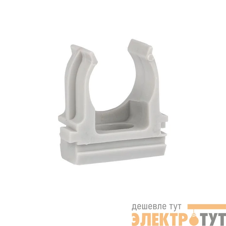 Держатель для труб (клипса) d20мм сер. (уп.100шт) Plast EKF derj-z-20n
