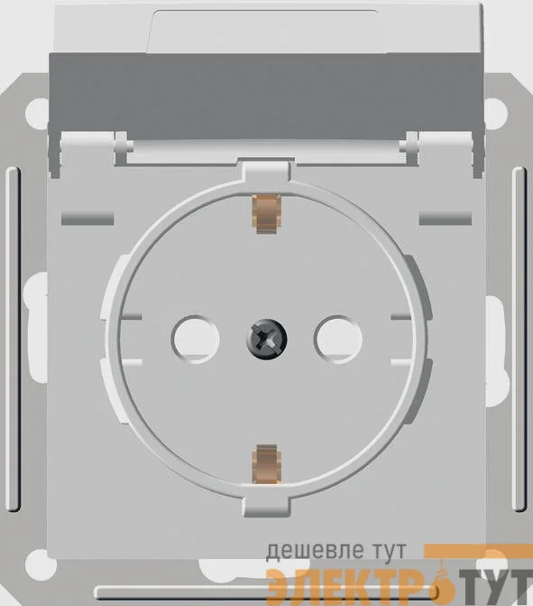 Розетка 1-м СП W59aqua 16А защ. шторки с заземл. бел. IP44 SchE RS16-152B-18