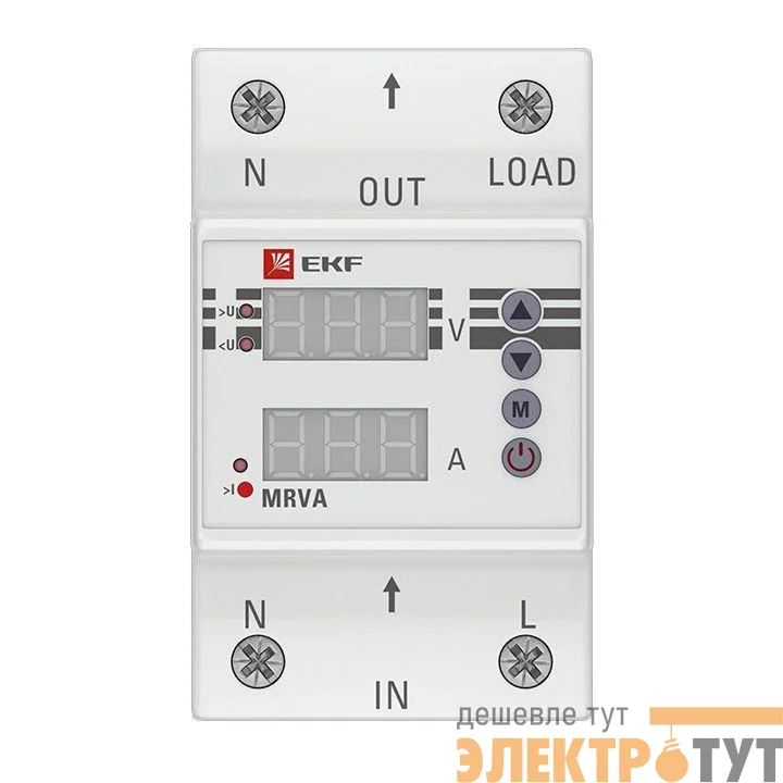 Реле напряжения и тока с дисплеем MRVA 25А PROxima EKF MRVA-25A