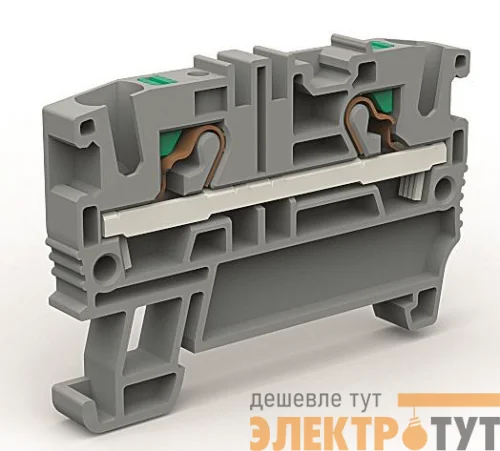 Клемма проходная 2 точки подключения на 4кв.мм син. DKC ZEFC400BL