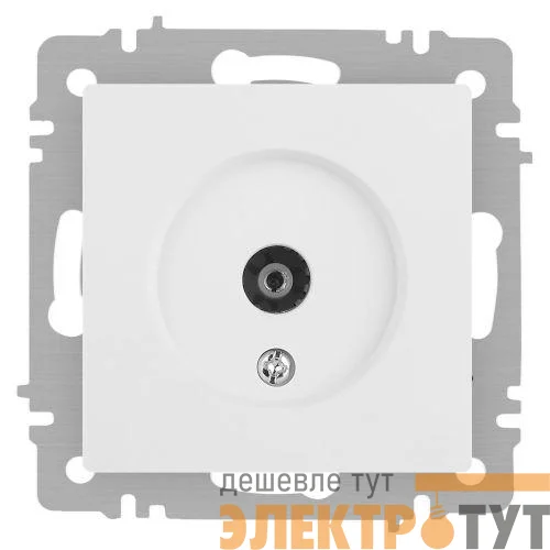 Розетка телевизионная одиночная TV СП Accent 6-301-01М IP20 бел. матов. Intro Б0063603