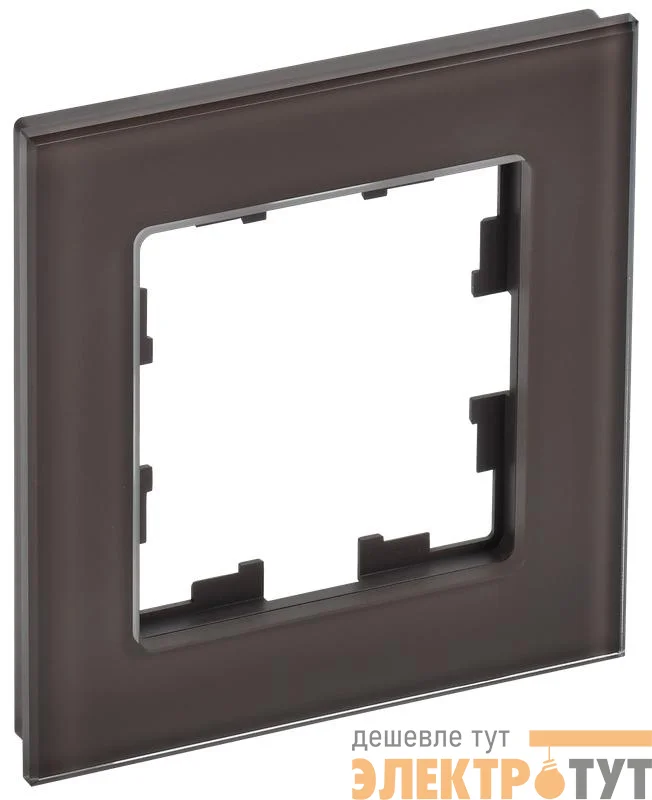 Рамка 1-м BRITE РУ-1-2-БрТБ стекло темн. бронза IEK BR-M12-G-K45