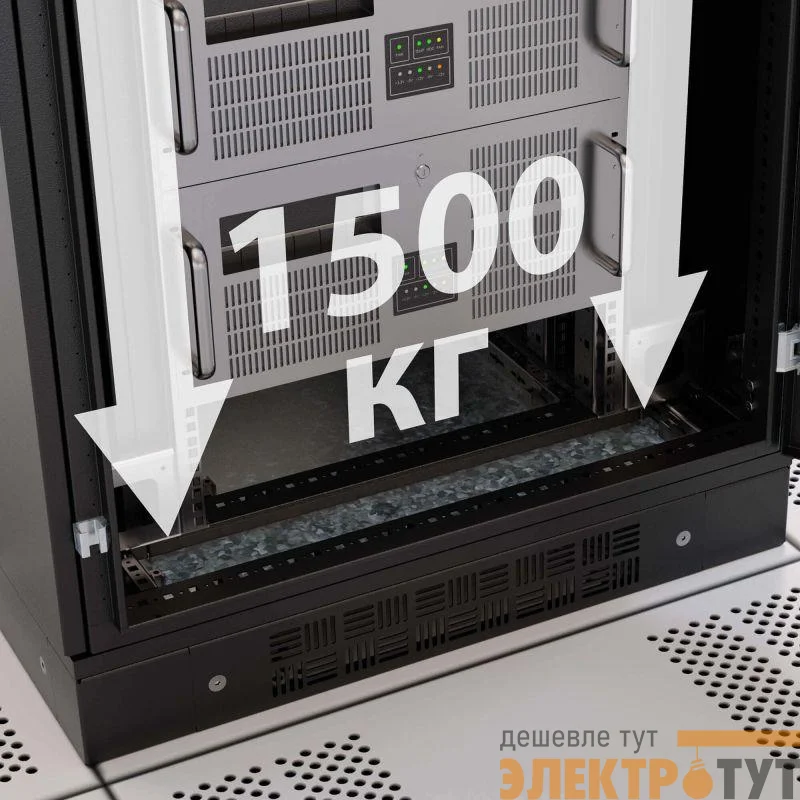 Шкаф напольный 42U 600х800 двери стекло/сплошная укомплектован вводом и заглушками RAL9005 DKC R5IT4268GSB