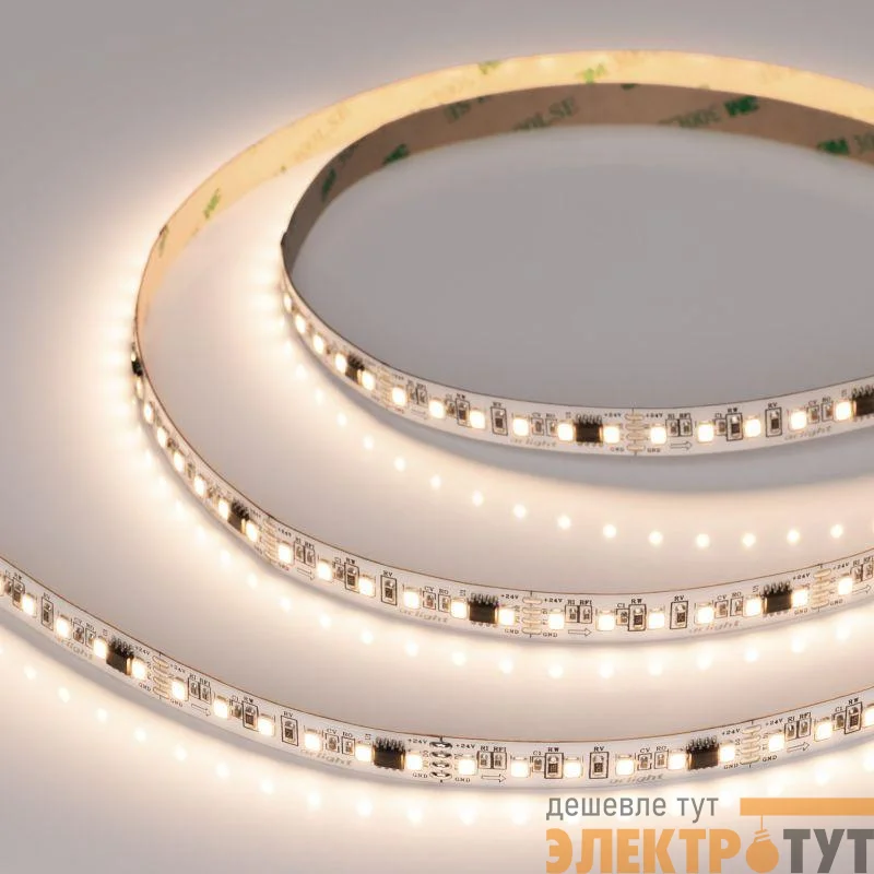 Лента светодиодная SPI-A120-10mm 24V Warm 3000К-PX6-BPT 11Вт/м IP20 2835 бегущий огонь (уп.5м) Arlight 049436