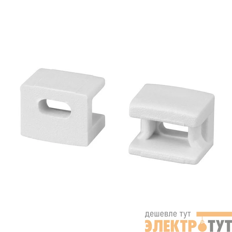 Заглушка PLINTUS-FANTOM WHITE с отверстием пластик (комплект) Arlight 043607