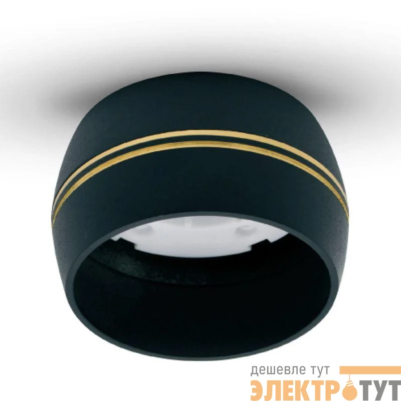 Светильник встраиваемый IP20 металлический под лампу GX53 LGX53-03 C02 черн. Camelion 15398