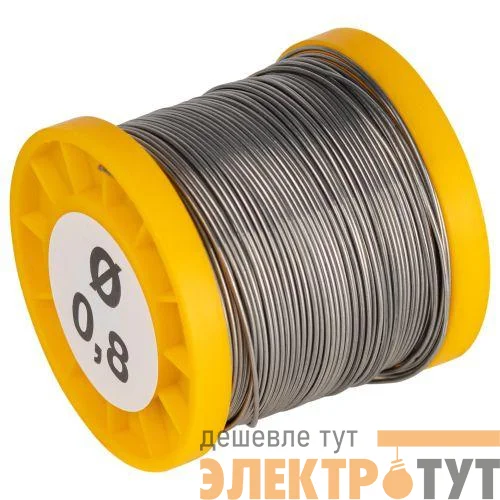 Припой с канифолью для пайки ПОС 61 трубка d0.8мм катушка 200гр Эра Б0061080