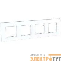 Рамка 4-м Unica quadro бел. SchE MGU2.708.18