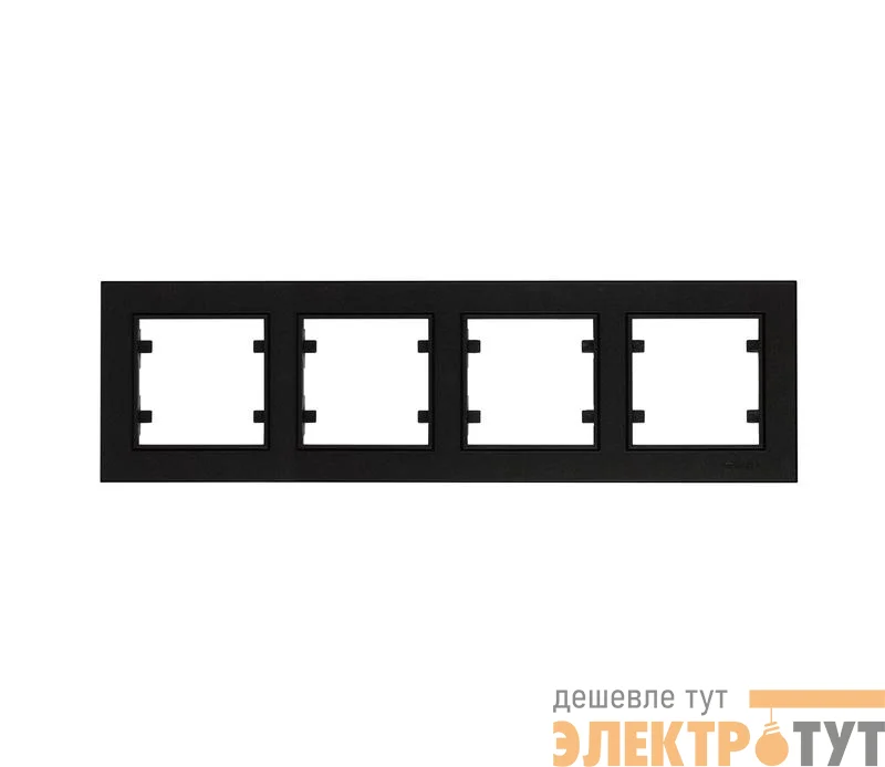 Рамка четверная горизонтальная Karea черн. Makel 56054704