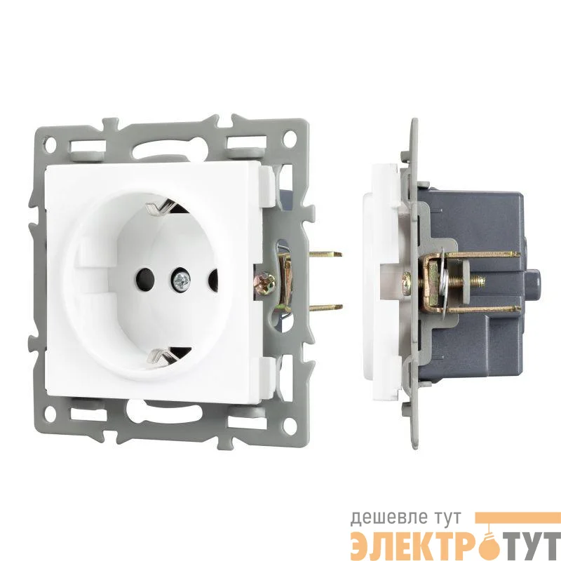 Механизм электрической розетки SCT-MEU1-PL-WH (250В 16А) Arlight 043730