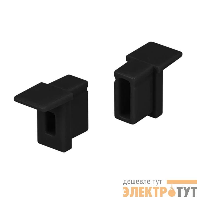 Заглушка SL-MINI-6-H9 BLACK c отверстием пластик (комплект) Arlight 044087