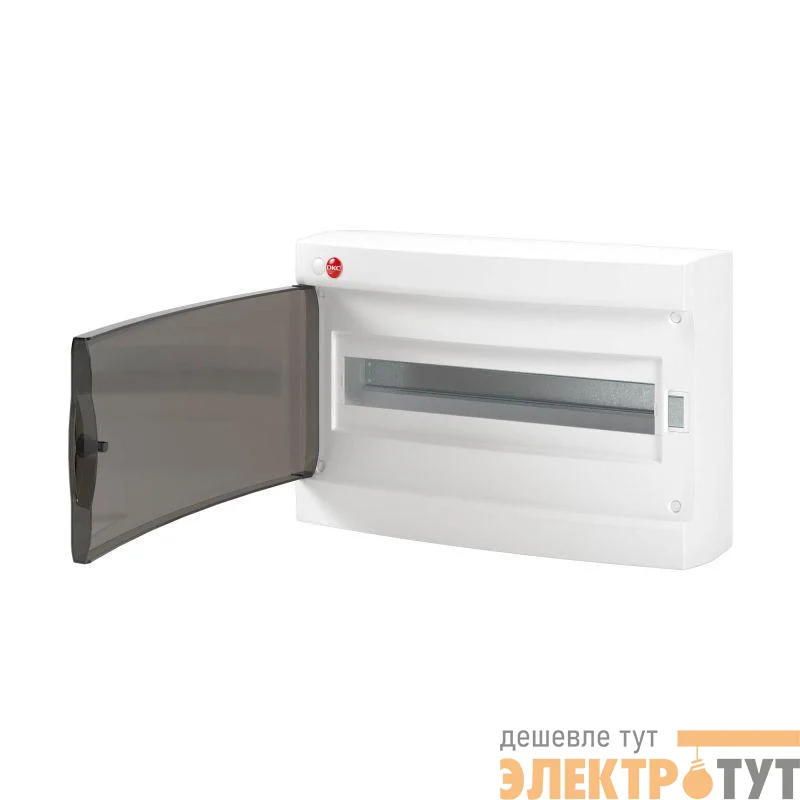 Бокс ОП IP41 18м бел/дым. двер. клемм. DKC 84718