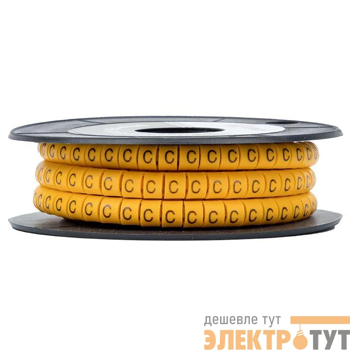 Маркер каб. 2.5кв.мм "C" (ЕС-1) (уп.1000шт) EKF plc-KM-2.5-C