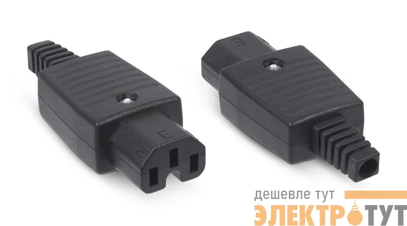 Вилка С13 разборная IEC-320-C13 10А 250В черн. Cabeus 9646c