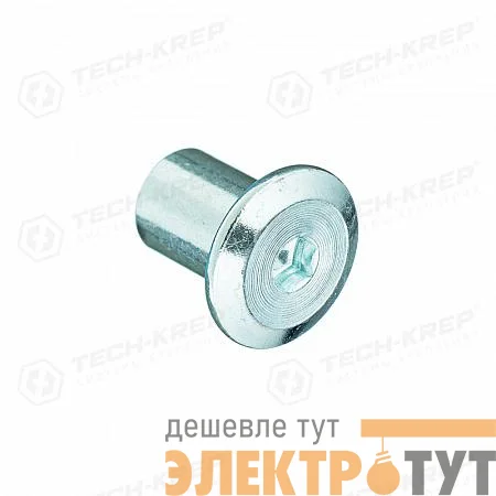 Гайка-втулка плоская М6х12мм оцинк. (уп.4шт) Tech-Krep/Zitar 127415