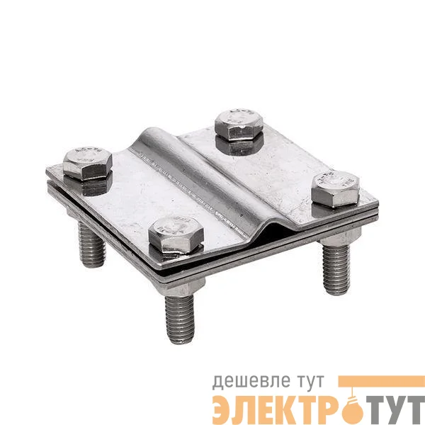 Зажим полоса 40 - прут 10 (3 пластины 70х70мм) Ni PROxima EKF lp-3101-ni