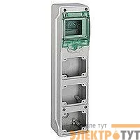 Щит-мини ОП Kaedra IP65 4м/3роз. сер/прозр. двер. Sche 13177