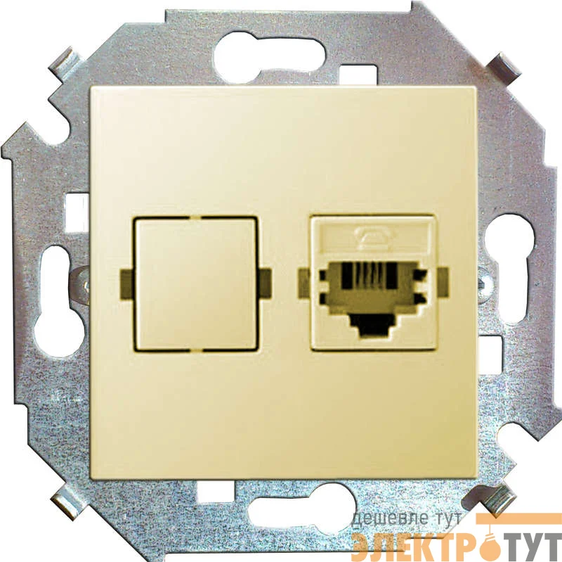Механизм розетки комп. СП Simon15 RJ45 сл. кость Simon 1591598-031