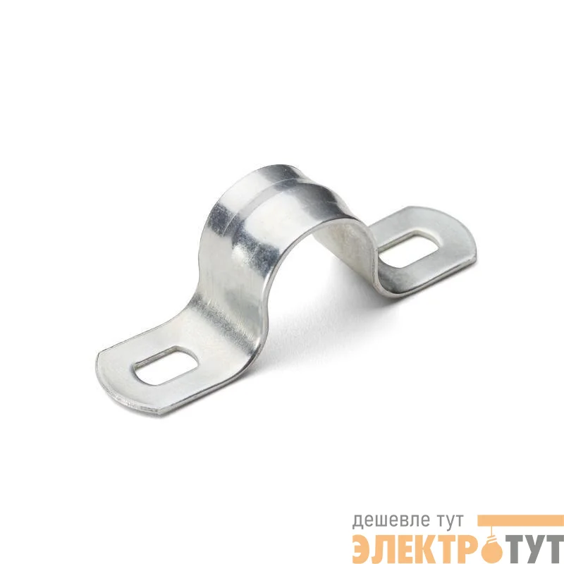 Скоба крепежная двухлапковая СМД d48-50мм метал. оцинк. (уп.50шт) Fortisflex 49609