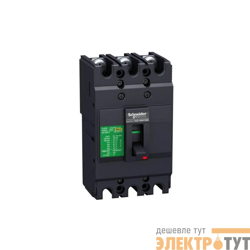 Выключатель автоматический 3п 3т 63А 10кА 400В EZC100 SchE EZC100F3063
