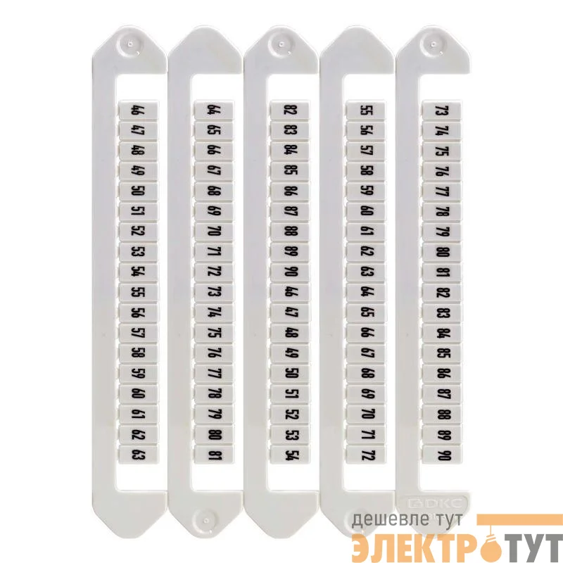 Маркировка для клемм ширина 5мм от 46 до 90 горизонтальная ориентация DKC NUTB-5-46-90H