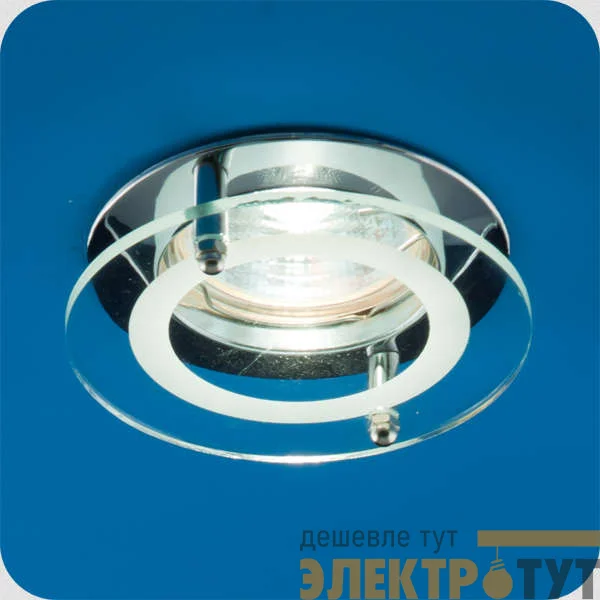 Светильник Quartz 51 2 05 с накладным стеклом круглый MR16 хром ИТАЛМАК IT8056