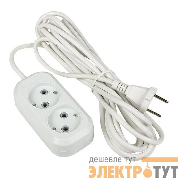 Удлинитель 2х2м без заземл. 10А IP20 Эксперт 2.2кВт ПВС 2х0.75 PROxima EKF UBA10-275-2-02