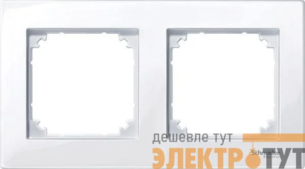Рамка 2-м Merten M-Plan акт. бел. SchE MTN515225