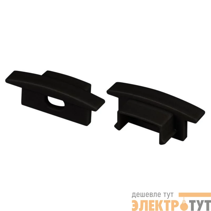 Заглушка LINE-2308-F BLACK с отверстием пластик Arlight 040320