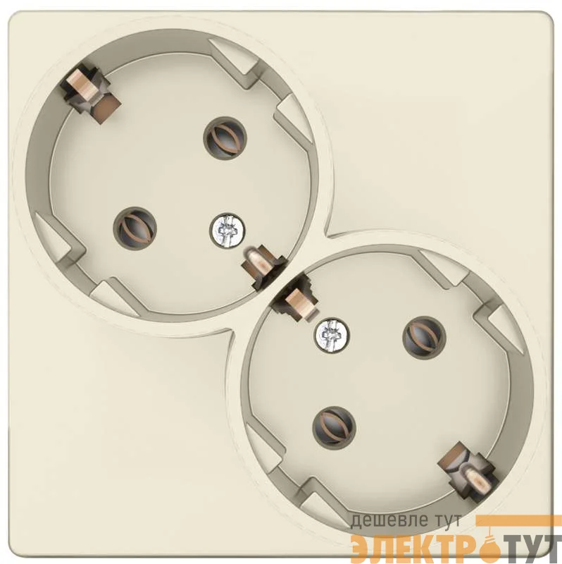 Розетка 2-м СП Simon 24 16А IP20 2х2P+E Schuko без защ. шторок механизм сл. кость Simon 2450459-031