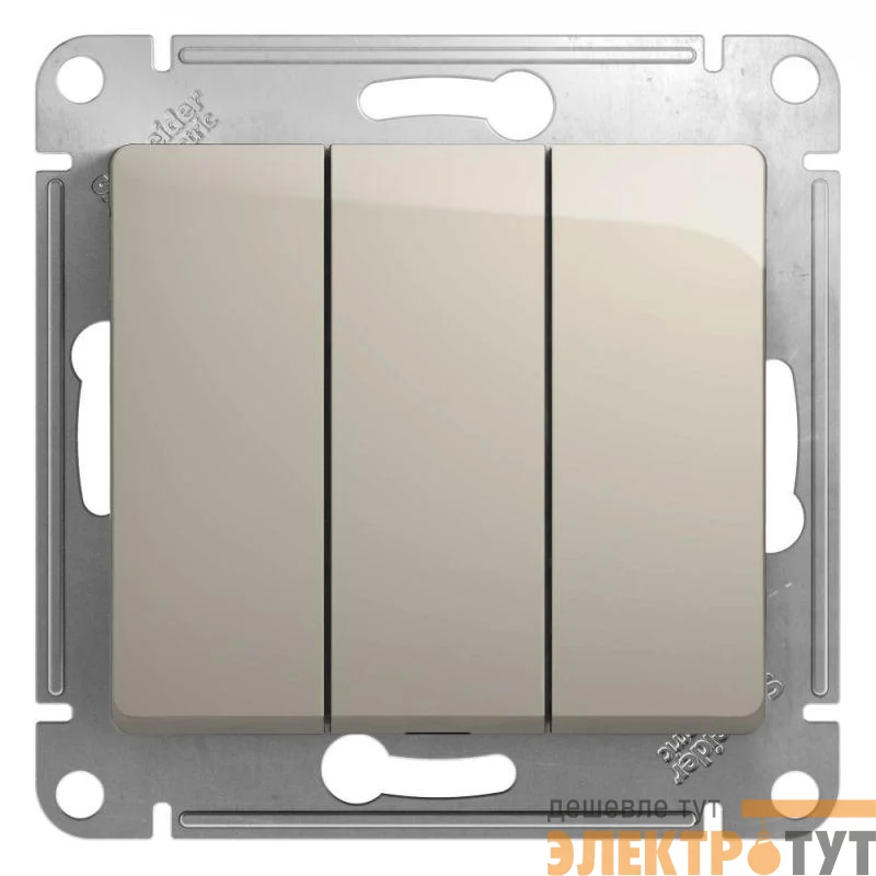 Механизм выключателя 3-кл. СП Glossa 10А IP20 (сх. 3) 10AX молочн. SchE GSL000931