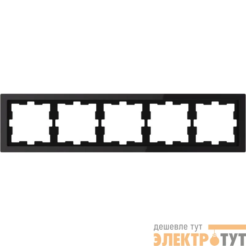 Рамка 5-м Merten D-Life SD черн. оникс SchE MTN4050-6503