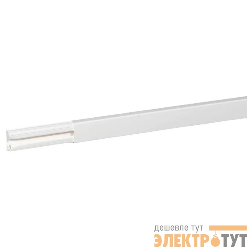 Кабель-канал 1-секц. 32х12.5 L2100 пластик DLPlus без перегородки бел. Leg 030015