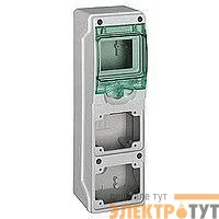 Щит-мини ОП Kaedra IP65 4м/2роз. сер./прозр. двер. SchE 13176