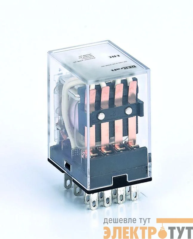 Реле промежуточное ПР-102 3А 36В AC 4 конт. с LED-индикацией DEKraft 23822DEK