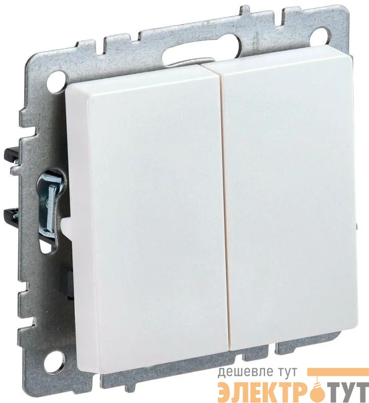 Выключатель 2-кл. СП BRITE ВС10-2-0-БрЖ 10А механизм жемчуж. IEK BR-V20-0-10-K36