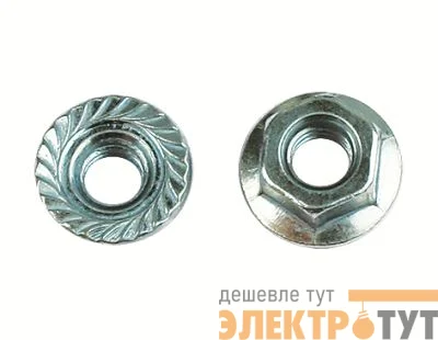 Гайка М10 с насечкой гор. оцинк. (уп.100шт) DKC CM101000HDZ