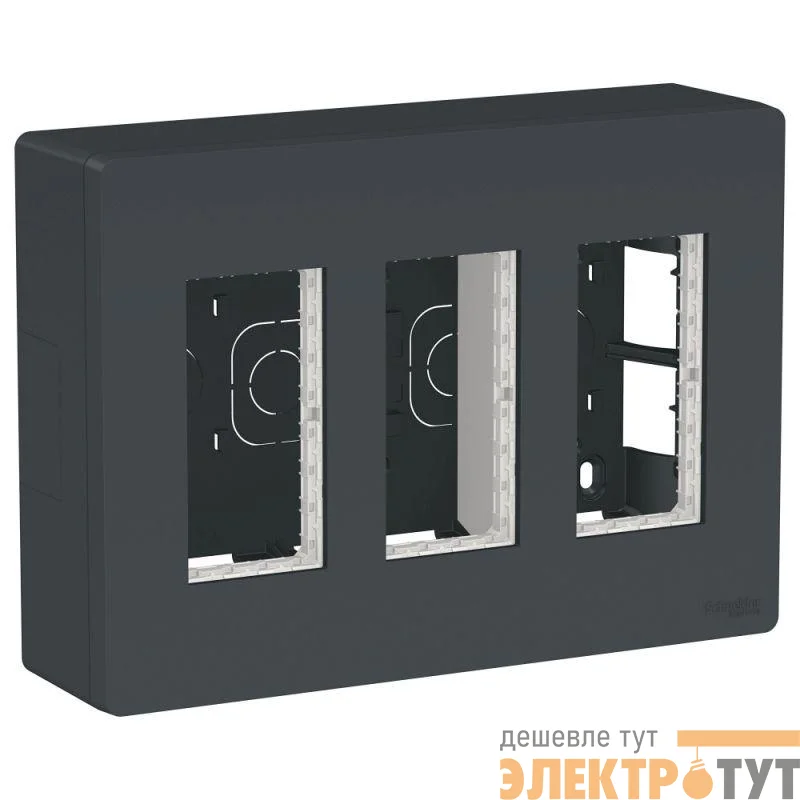 Блок ОП UNICA SYSTEM+ 3х2 антрацит SchE NU123454
