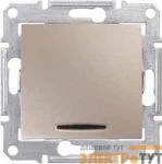 Выключатель 1-кл. СП Sedna 10А IP20 (сх. 1) 250В с красн. индикацией титан SchE SDN0400368
