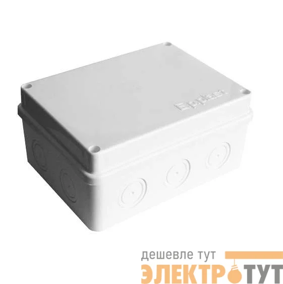 Коробка распределительная ОП 150х110х70мм IP54 10 выходов без гермовводов крышка на винтах бел. Epplast 215311