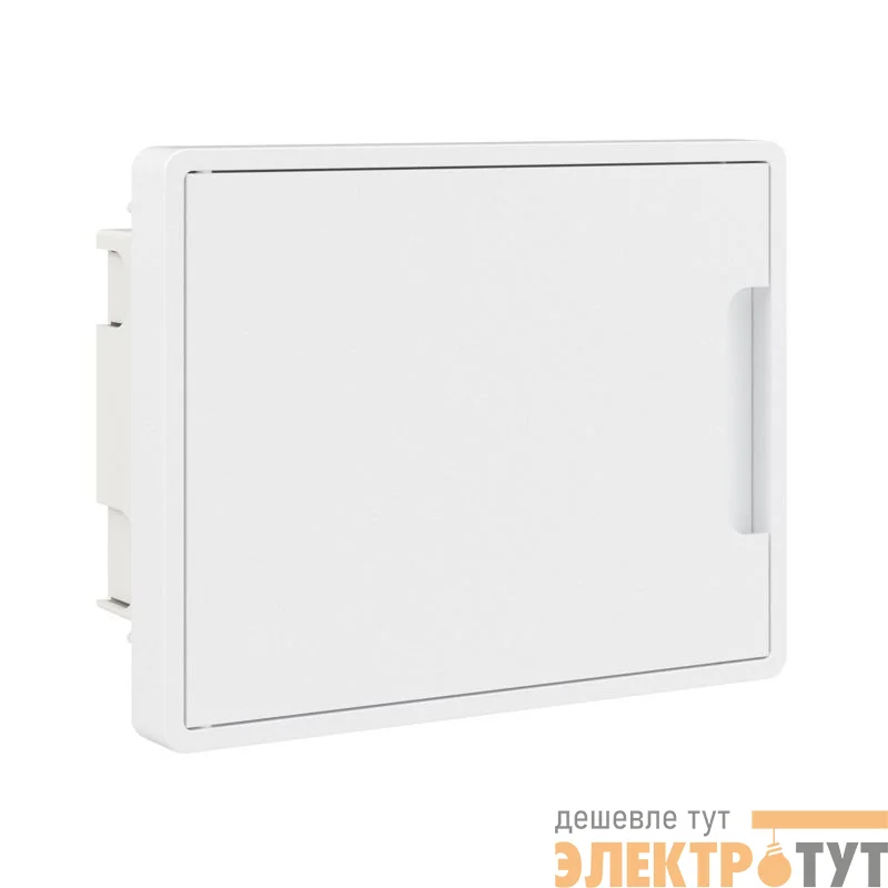 Щиток встраиваемый FRAME 8мод. с бел. дверцей с 2 шинами PEN на 6 и 8 отверст. бел. DKC F08B1WW