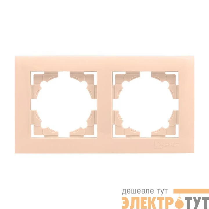 Рамка 2-м Валенсия крем. PROxima EKF EWM-G-302-20