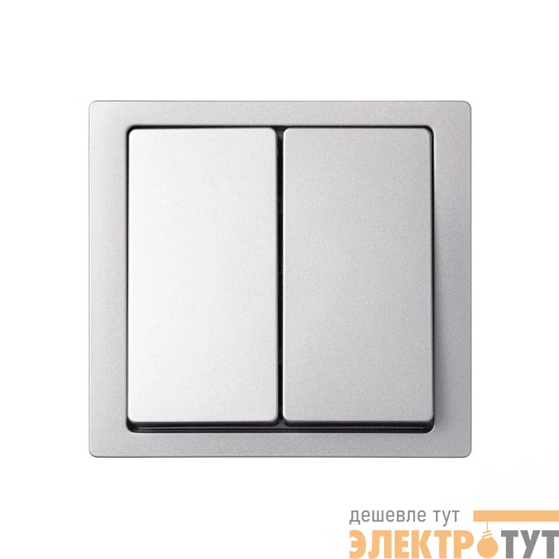 Клавиша для 2-кл. выкл. Merten D-Life SD нерж. сталь SchE MTN3400-6036