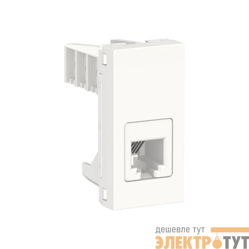 Розетка 1-мод. UNICA MODULAR одиночная + телеф. RJ12 бел. SchE NU349118