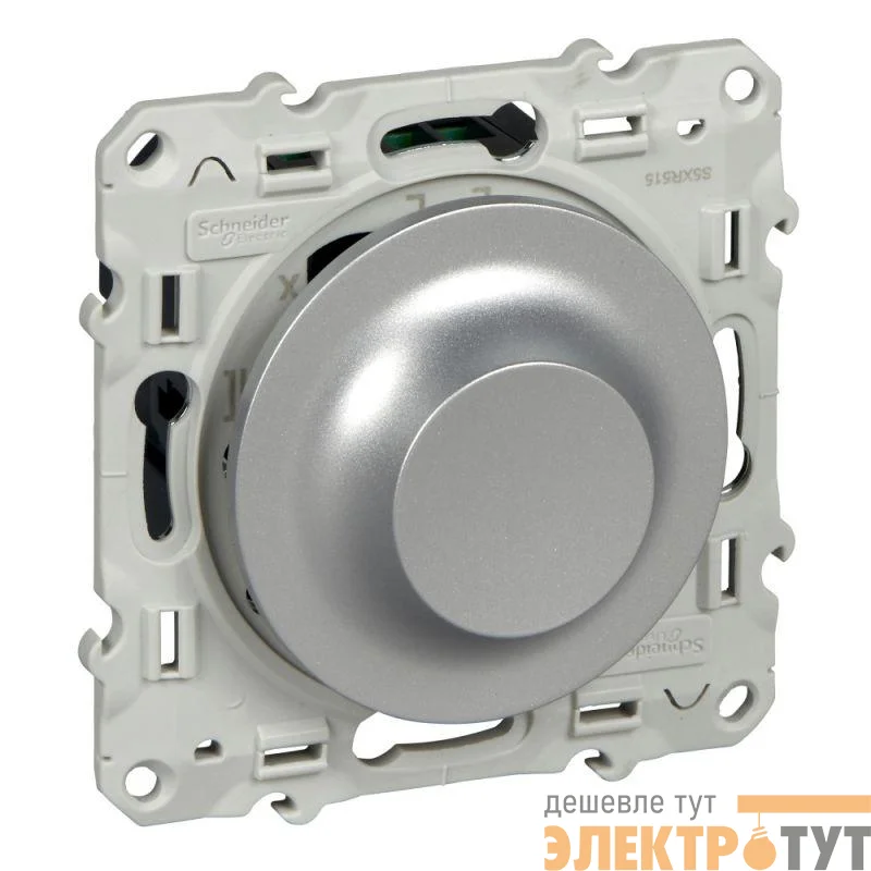 Светорегулятор (диммер) ODACE LED поворотно-нажимной универс. 4-400Вт алюм. SchE S53R512